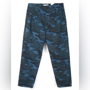SUNDRY 29 Camo Pocket Pant Mineral Wash Blue MADE USA 🇺🇸 BUTTON FLY Cotton CLEAN